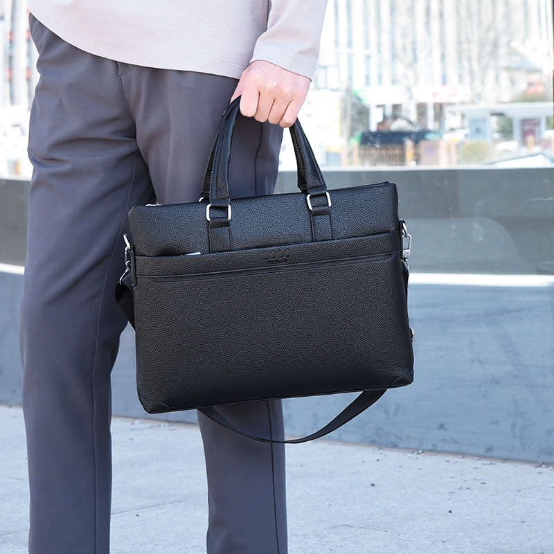 2025 Business Bag Men's laptop bag pu large Capacity Trendy single-shoulder hand-carry men's bag briefcase Specification drawing