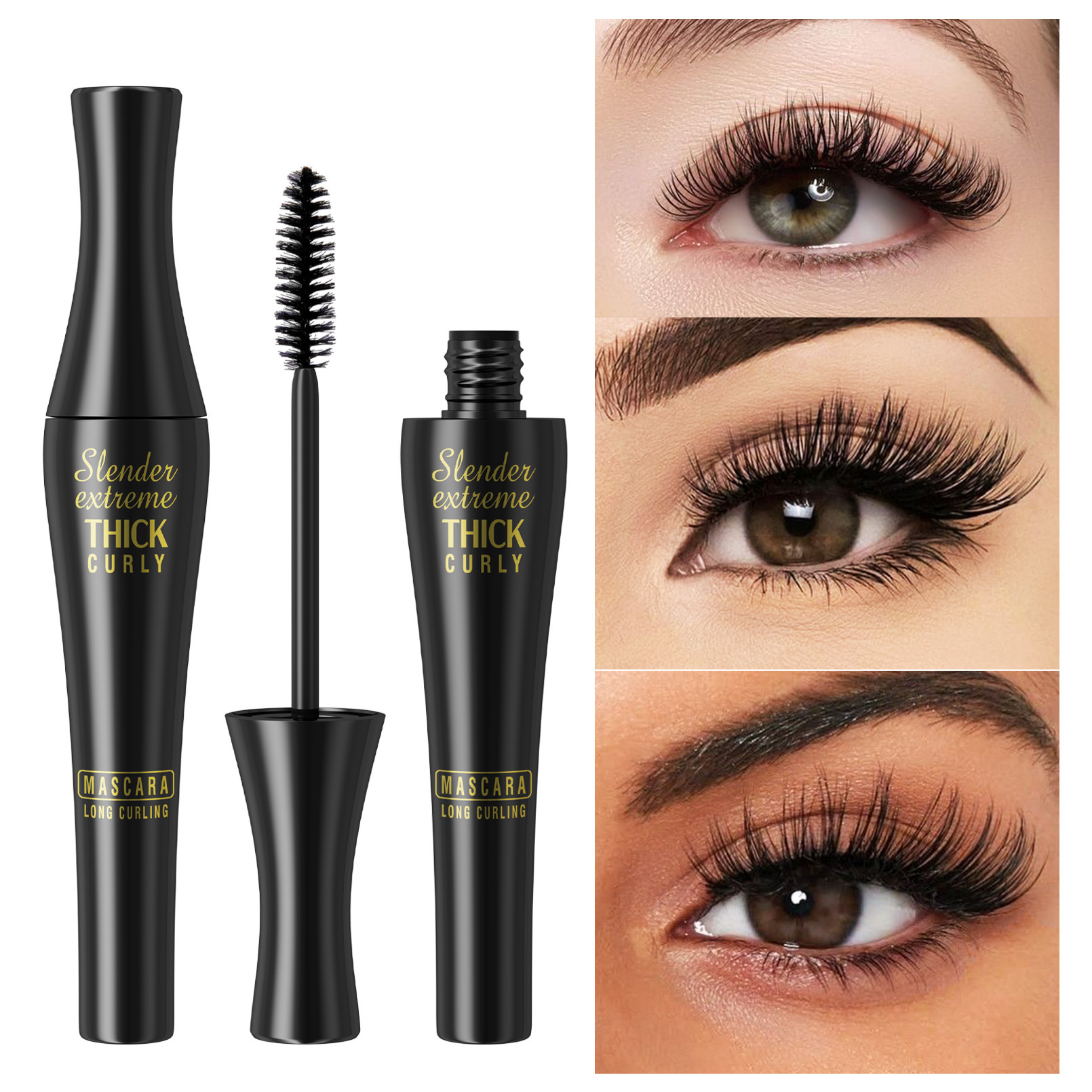 HelloKiss Long, Three-dimensional, curly eyelash Base Cream, sweat-resistant, non-smudge, Sunflower Big Belly Mascara full figure