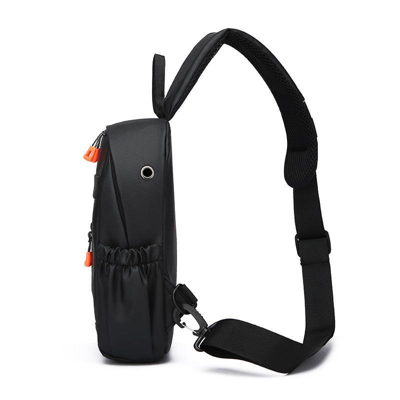 Business bag, multi-functional men's bag, trendy brand men's chest bag, water-resistant crossbody bag, casual single-shoulder backpack, fashionable cross-border Specification drawing