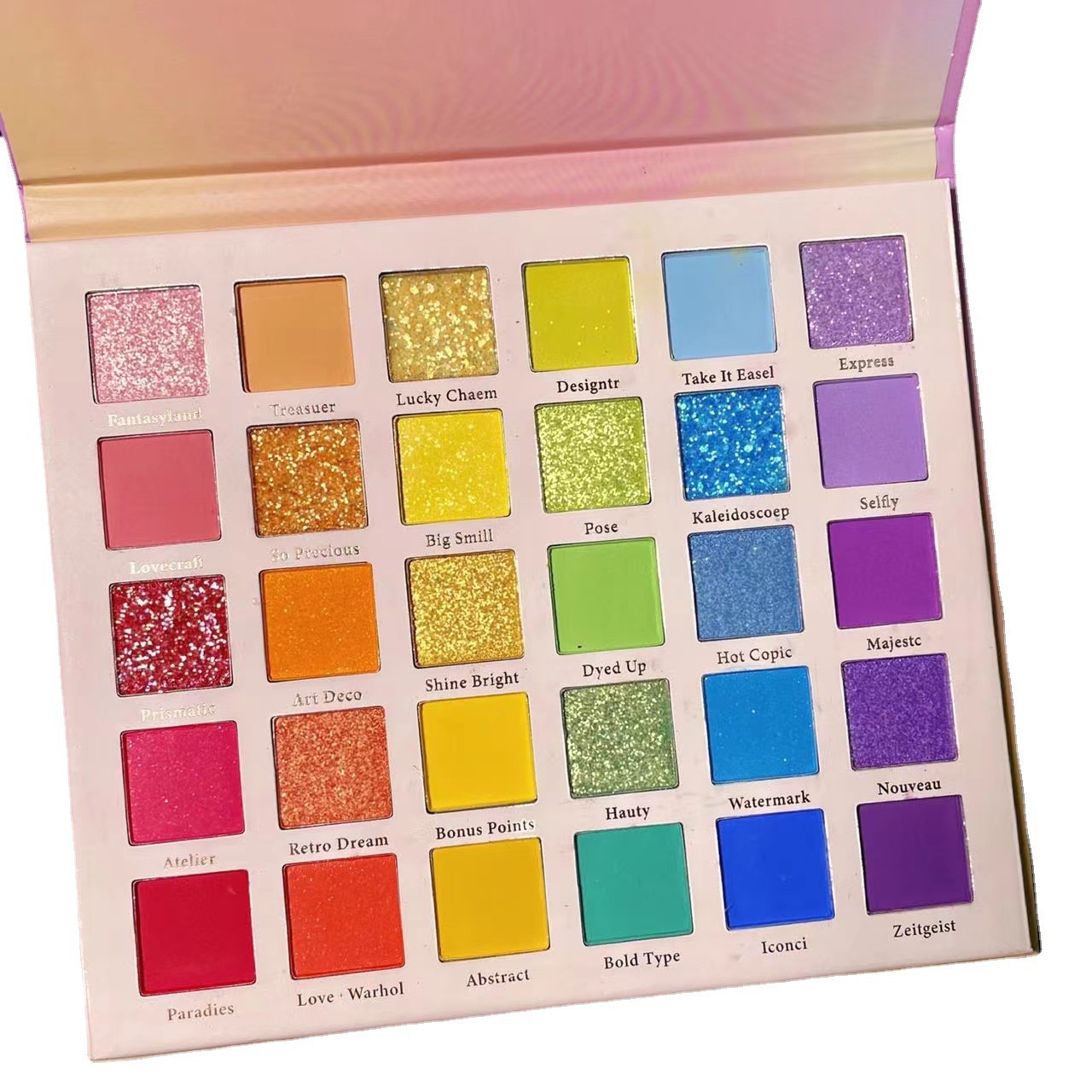 MGL30 color Rainbow Candy Eyeshadow, children's stage makeup, Pearlescent matte gloss, cos Makeup Special Fine glitter Eyeshadow palette Item Picture
