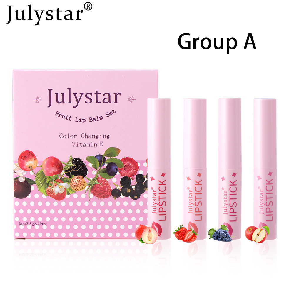 Julystar Lip Tinting Lip Balm Moisturizing and Hydrating Lip Lines, Vitamin E-containing fruit-scented warming lipstick Item Picture