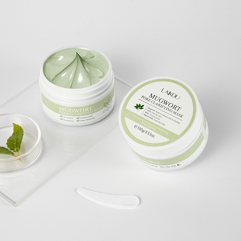 Cross-border Clarifying Mask Laikou mugwort cleansing Mud Mask 100g cleansing, hydrating and moisturizing full figure