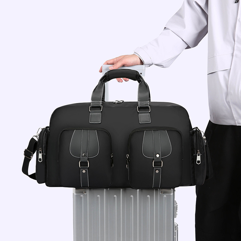In-stock cross-border luggage bags, business trip bag covers, men's hand-held, crossbody and foldable travel bags Specification drawing