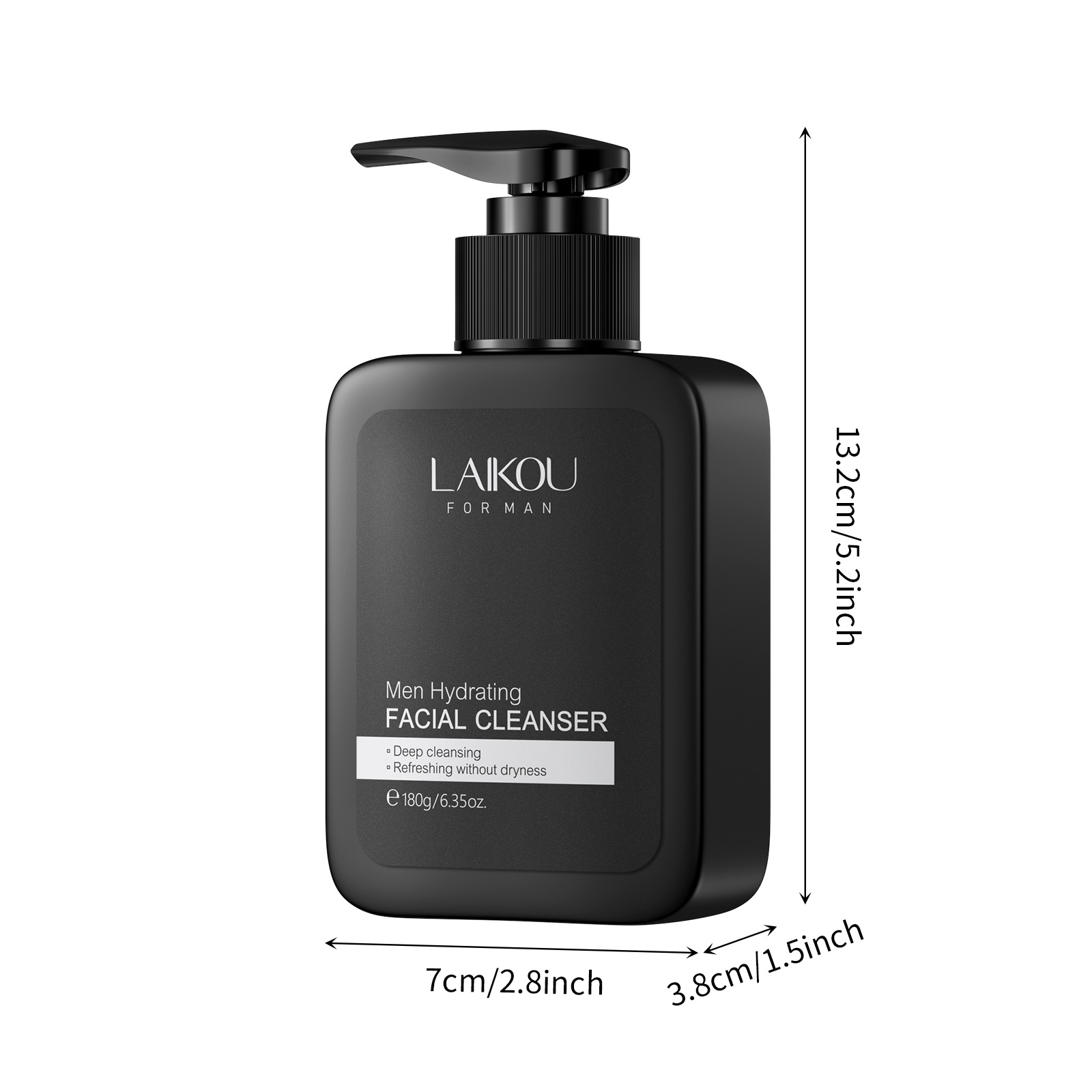 Cross-border LAIKOU Men's Facial Cleanser 180g hydrates, moisturizes, cleanses facial skin and refines pores. Manufacturer's stock available Item Picture