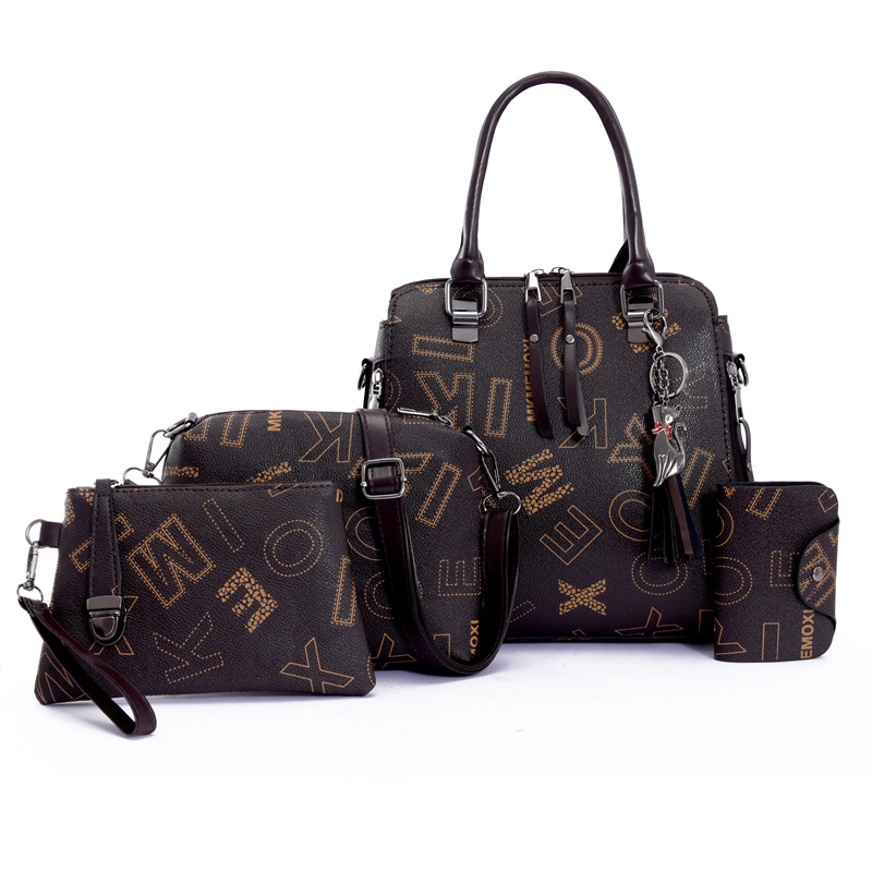 Cross-border foreign trade large-capacity women's bag 2024 New style mother and child multi-piece set Women's bag letter women's single-shoulder handbag Item Picture