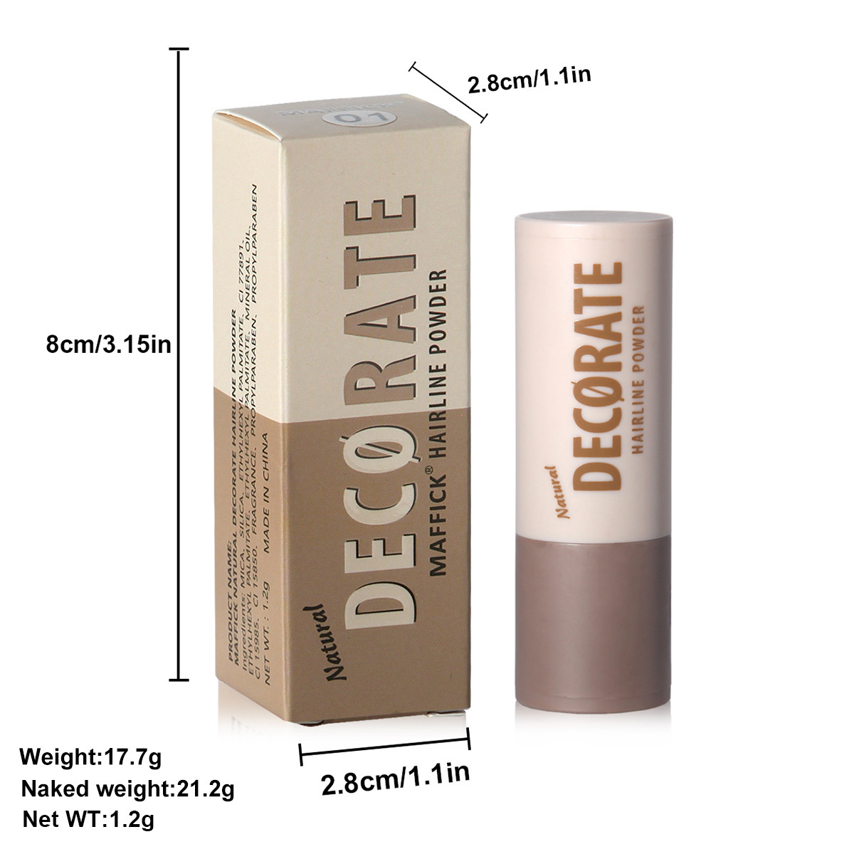 Cross-border MAFFICK natural hairline Contour Powder, contouring powder that doesn't smudge easily, shadow powder Item Picture