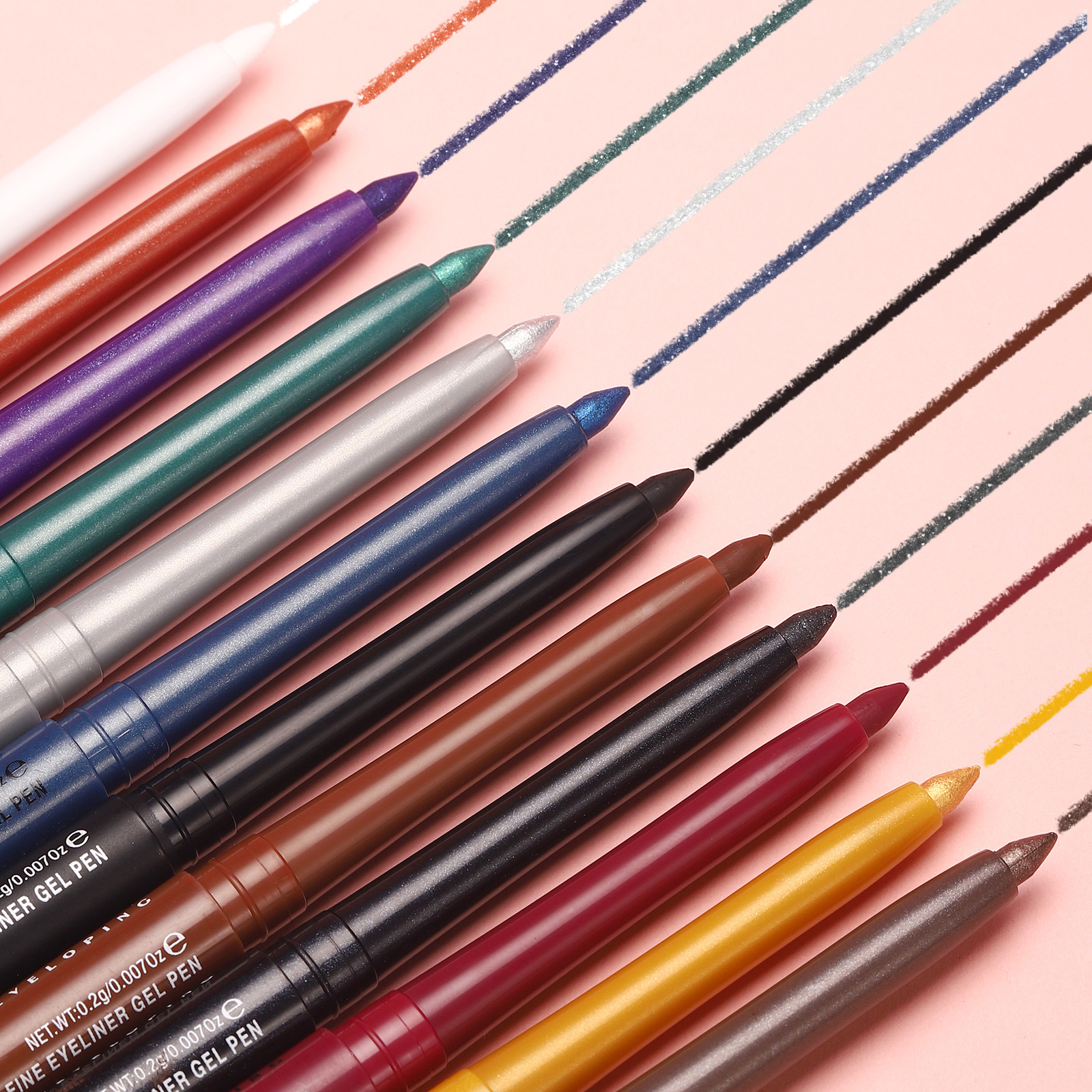 LANGMANNI twelve-color single eyeliner gel pen Rotating eyeliner pen Specification drawing