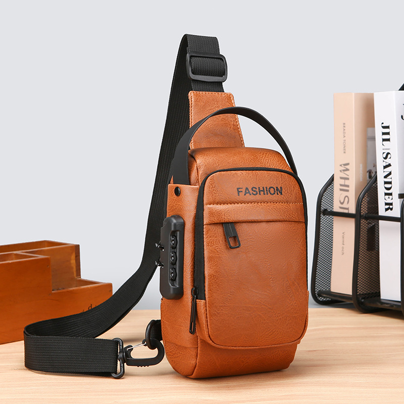 Men's chest bag, crossbody bag, anti-theft waist bag, outdoor sports bag, men's bag, crossbody bag, high-end cycling storage bag full figure