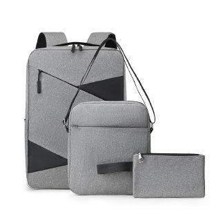 A new 14-inch cross-border computer bag with multi-functional large capacity and Oxford fabric that can print logos. A three-piece set of backpacks in stock Item Picture