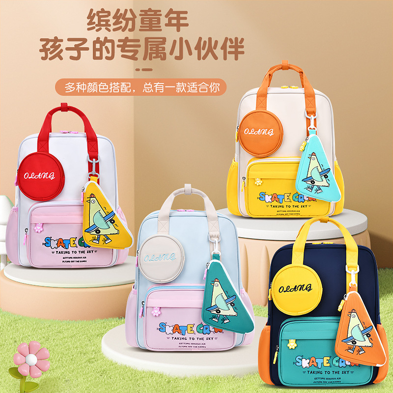 In 2024, we offer a one-stop service for cross-border bestsellers, including cute schoolbags for primary school students, backpacks for girls with spine protection and double shoulders, and water-repellent children's backpacks details Picture