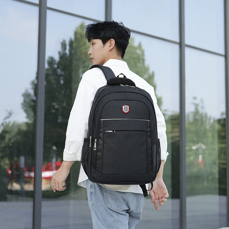 A new, simple and casual backpack with large capacity for cross-border use, suitable for college students, business trips, commuting and computer backpacks full figure