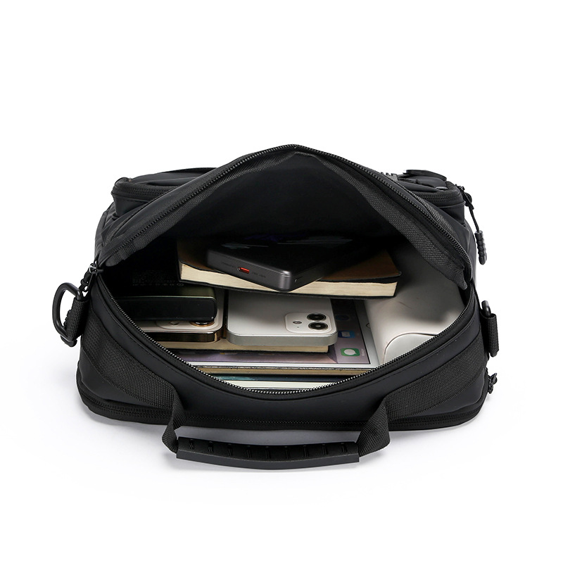 Summer new men's single-shoulder multi-layer travel bag, crossbody bag, handbag, casual outdoor large-capacity crossbody bag, cross-border Item Picture