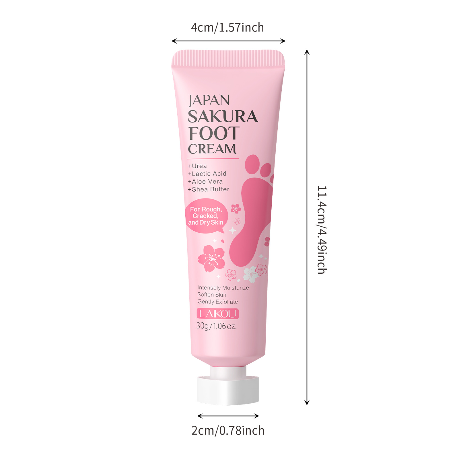 Laikou Cherry Blossom Foot Cream 30g, foot care, hydrating, Moisturizing and nourishing, factory in stock, one-piece consignment, in stock Item Picture