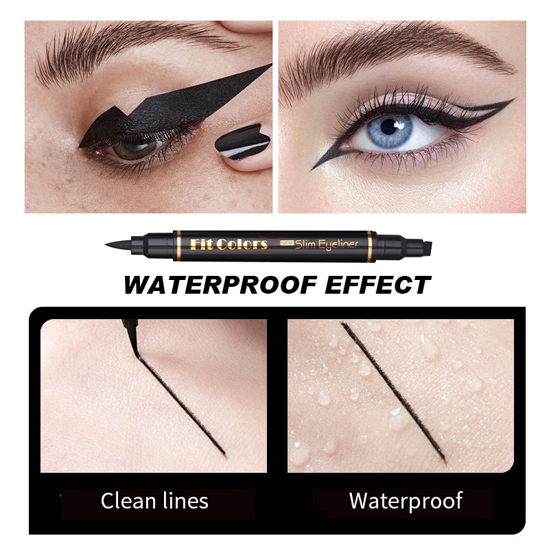 The Fit Colors double-headed triangular wing seal is not easy to smudge the eyeliner liquid pen cross-border Eyeliner Specification drawing