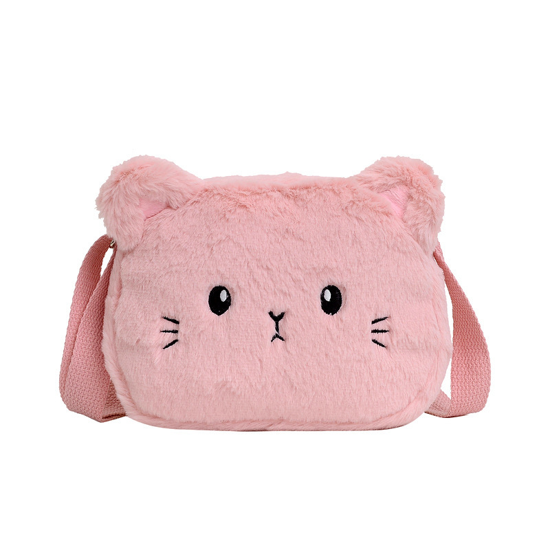 New cute plush kitten cartoon children's fashion Japanese-style soft girl single-shoulder crossbody mini girl bag Item Picture