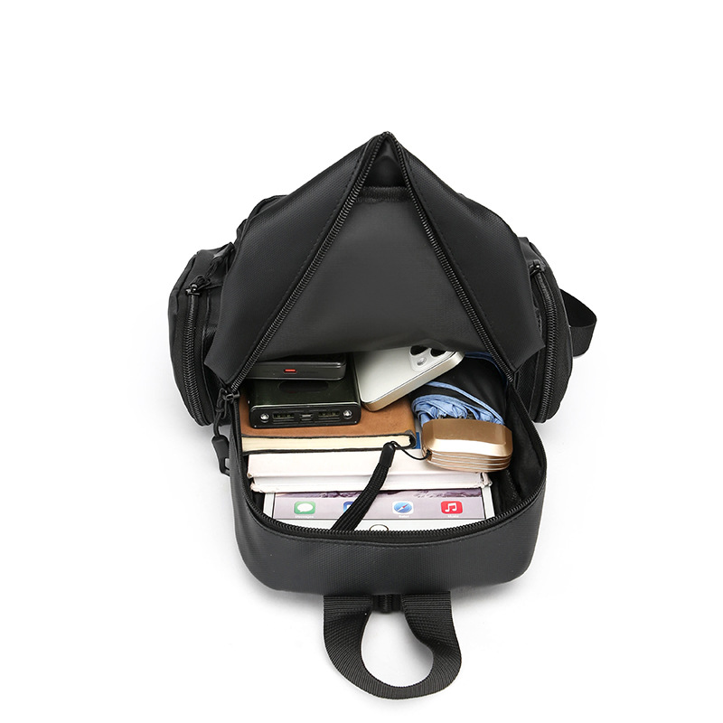 New business men's computer backpack, men's chest bag, water-resistant, cross-border Oxford fabric, suitable for both shoulder and single shoulder Item Picture