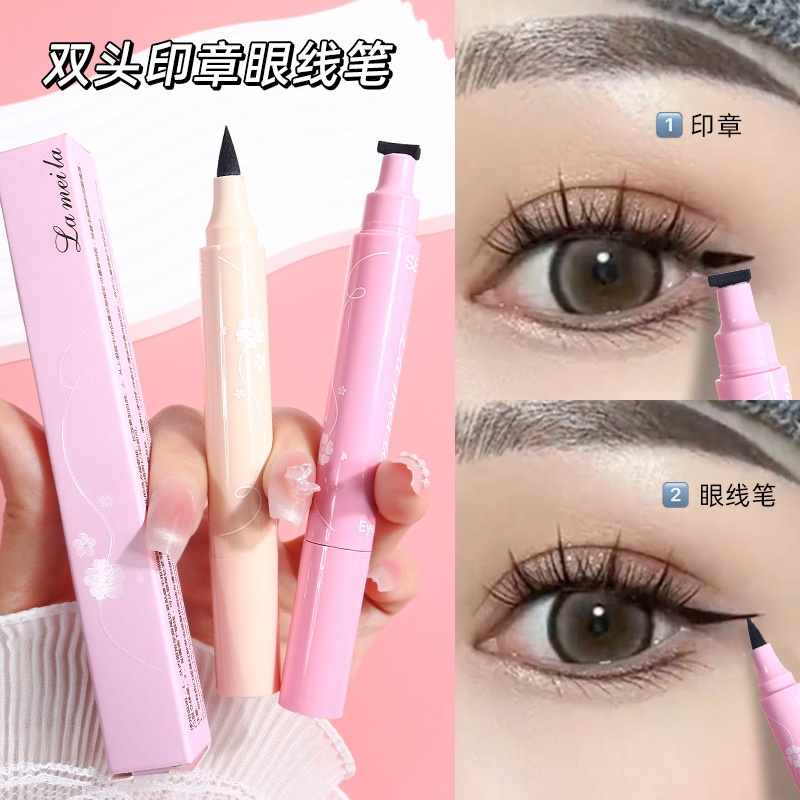 Seal eyeliner is waterproof and sweat-proof, not easy to smudge stars and hearts. It is a beginner's eyeliner liquid pen for decorating the corners of the eyes and the outer corners of the eyes Application Scenario