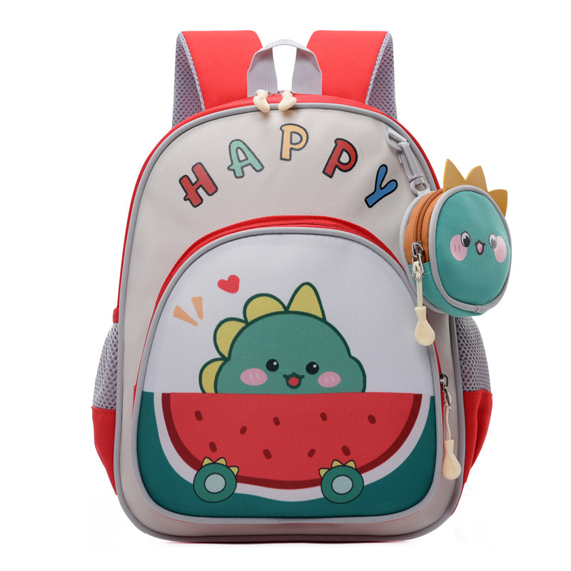 Children bags Kindergarten Schoolbag, cartoon back support backpack, Cute printed children's backpack two-piece set Item Picture
