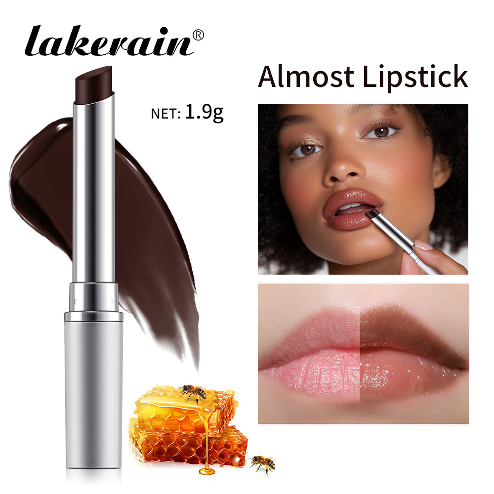Lakerain caramel-colored lip balm full figure
