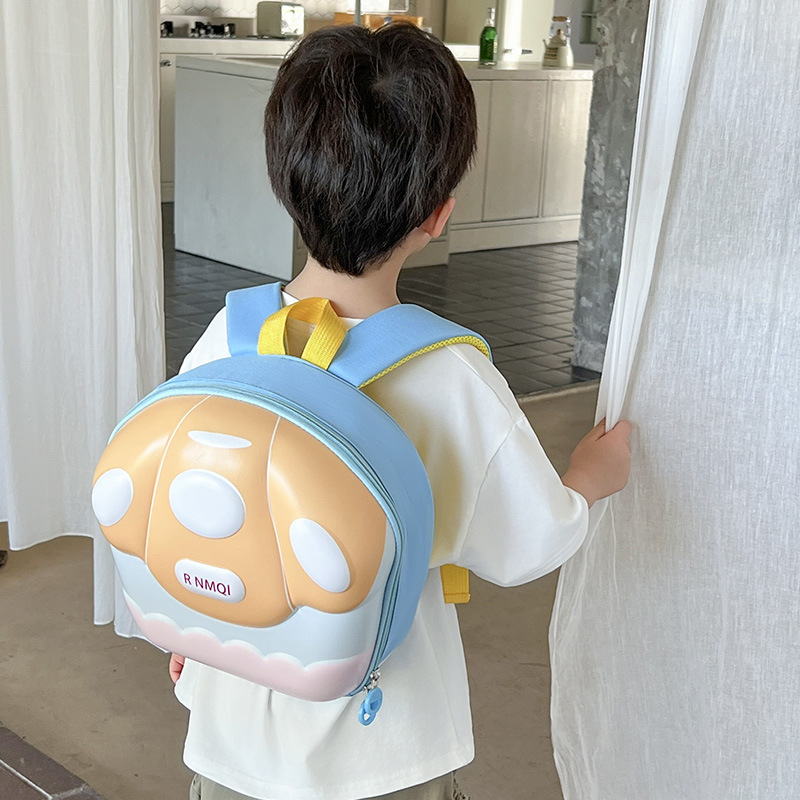 The 2024 new mushroom eggshell bag for kindergarten children and students is a fashionable backpack for casual outings, cute and portable Specification drawing
