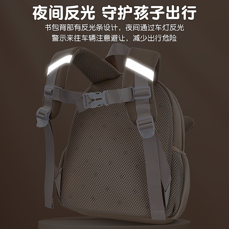 Sesame Baby Children 's cartoon schoolbag, ultra-light and lightweight kindergarten backpack, 1-3-6 year old luminous baby small backpack Specification drawing