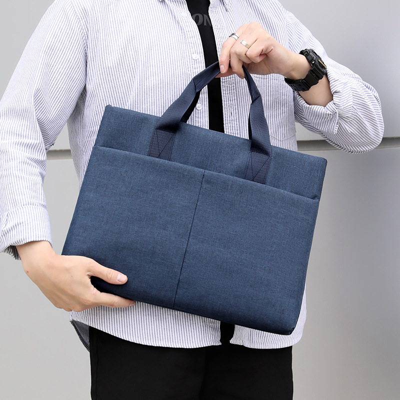 New cross-border laptop bag for men and women, business briefcase and file bag, suitable for 15-inch notebook case Application Scenario