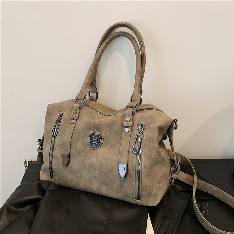New cross-border foreign trade women's bag 2024 Retro casual handbag, European and American trend single-shoulder crossbody bag, tote bag for women full figure