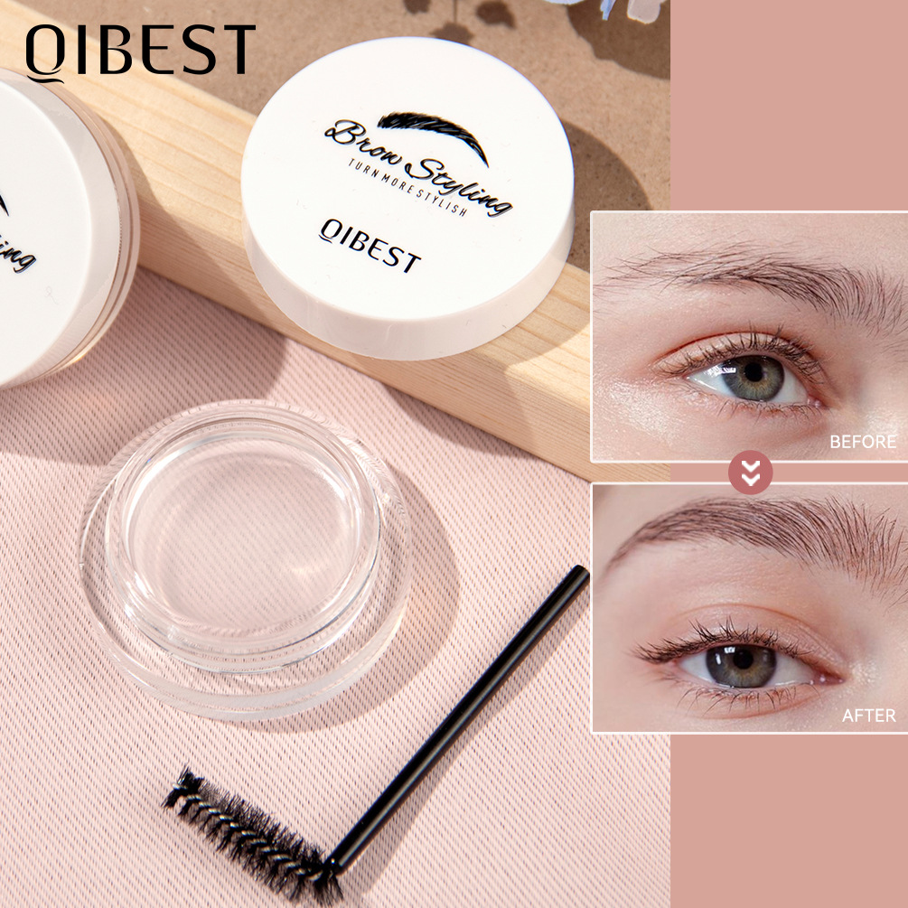 QIBEST Transparent Eyebrow Shaping Cream, Natural and three-dimensional Wild Eyebrow wax, waterproof, long-lasting and non-smudge Eyebrow Shaping soap Application Scenario