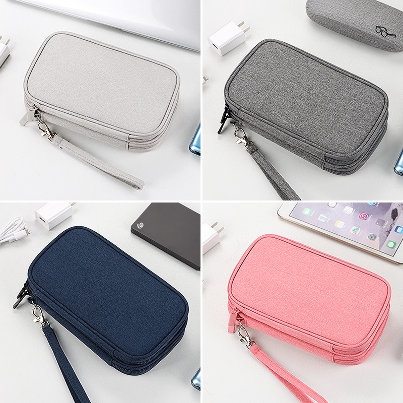 Digital accessory storage bag, multi-layer power supply, hard disk protection case, power bank, USB flash drive shield, headphones, dust-proof data cable Item Picture