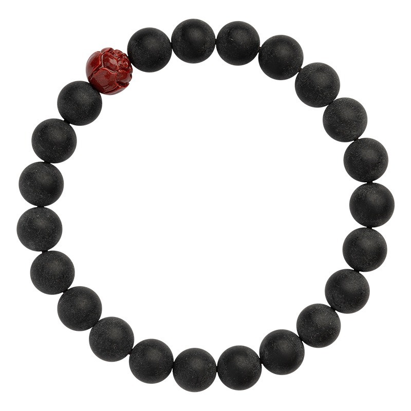 New lotus cinnabar bracelet for women, new Chinese-style hand-held Buddhist prayer beads and rosary jewelry, Chinese-style medicinal amber beaded bracelet accessory 312 Item Picture
