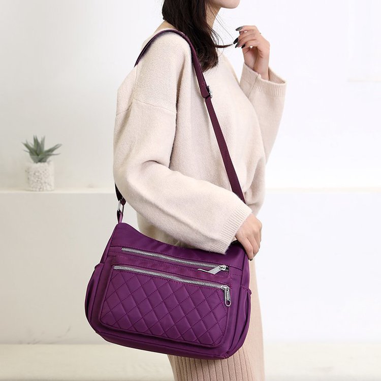 New casual single-shoulder crossbody bag, Oxford fabric bag, simple and fashionable European and American women's bag, cross-border one-piece delivery worldwide Specification drawing