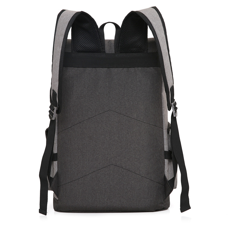 Travel backpacks, color-blocked men's backpacks, casual Korean-style college student schoolbags, usb charging computer bags in stock for wholesale Specification drawing