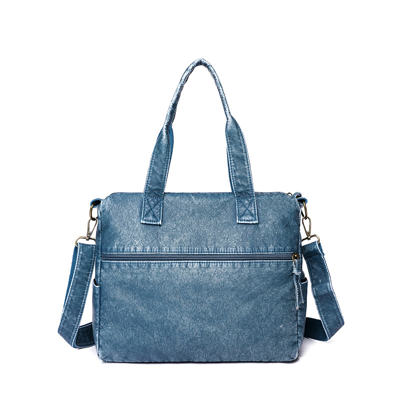 Mom Bag for Women 2023 New Style European and American retro denim tote bag, simple and fashionable single-shoulder crossbody bag wholesale Specification drawing