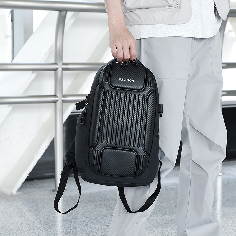 Wholesale hard-shell anti-collision computer bags, men's fashionable large-capacity backpacks, functional windproof and water-repellent travel backpacks Application Scenario