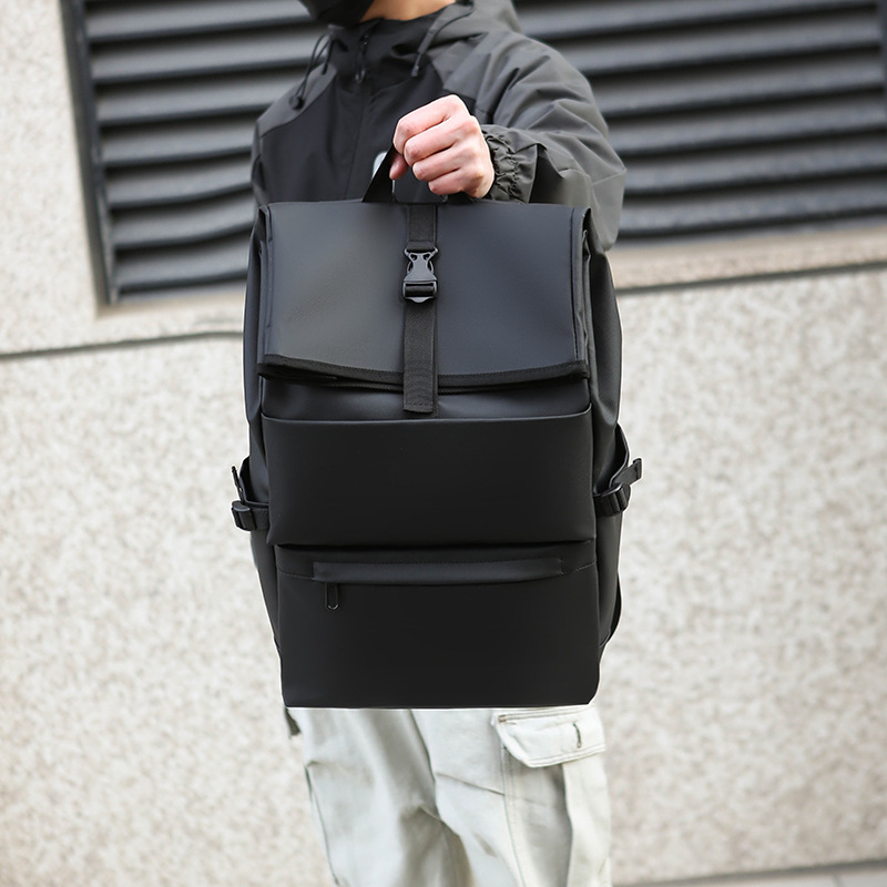 Large-capacity men's high-end backpack, simple and casual student multi-functional schoolbag, business large-capacity computer backpack Specification drawing