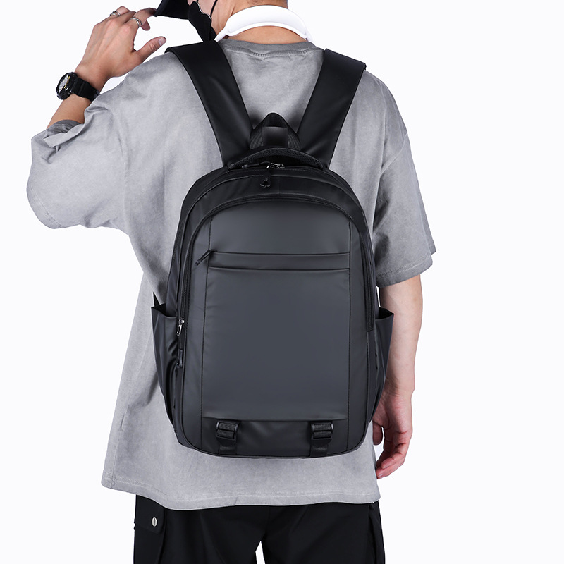 Cross-border wholesale commuting computer bags, large-capacity simple schoolbags for junior and senior high school students, foreign trade backpacks for men, Korean version business details Picture