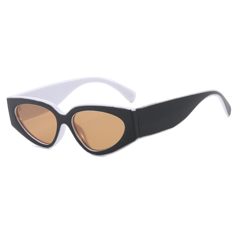 Panda-outlined color-blocking sunglasses, a simple 2025 new style of European and American fashion, versatile sunglasses, a trend for women's sunglasses Application Scenario