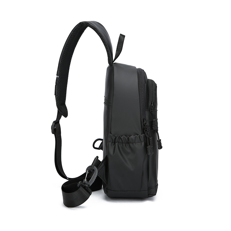 New men's chest bag, casual large-capacity single-shoulder crossbody bag, Korean-style motorcycle bag, water-resistant trendy backpack, cross-border Specification drawing