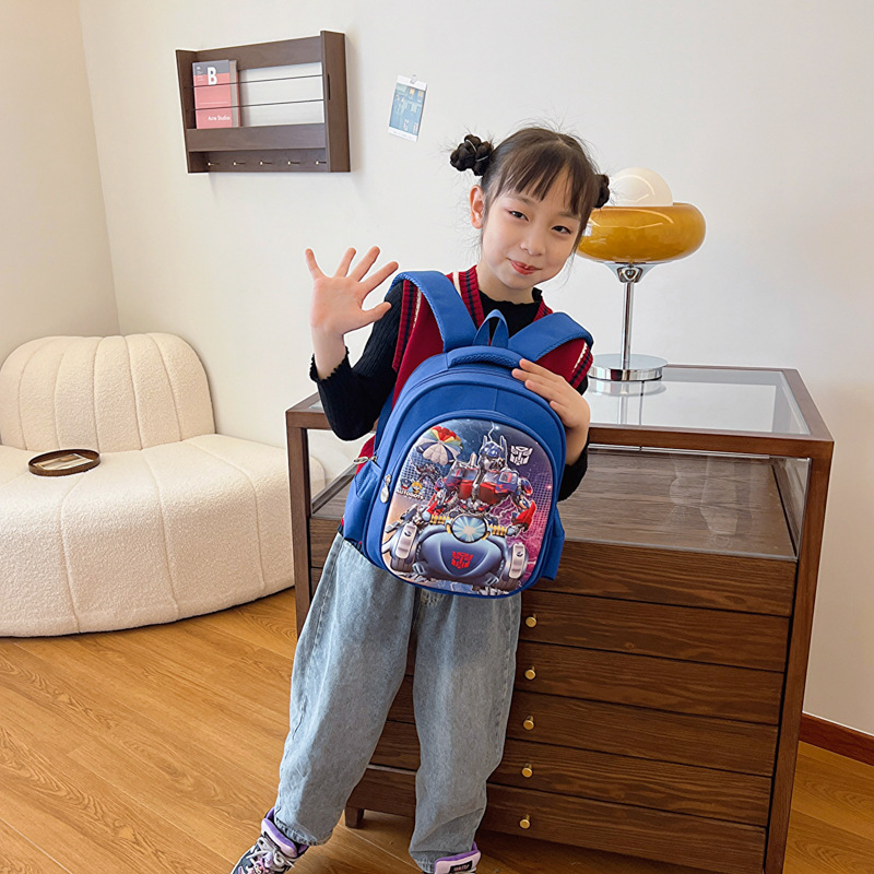 New cartoon kindergarten, primary school boys and girls' cool and simple double-shoulder small backpacks, children's hard shell schoolbags for export details Picture