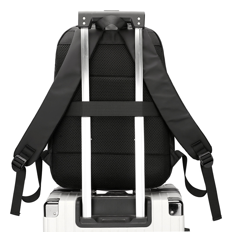 2024 New Korean version men's backpack, large capacity, simple commuting computer bag, junior high school and senior high school schoolbag, cross-border Specification drawing