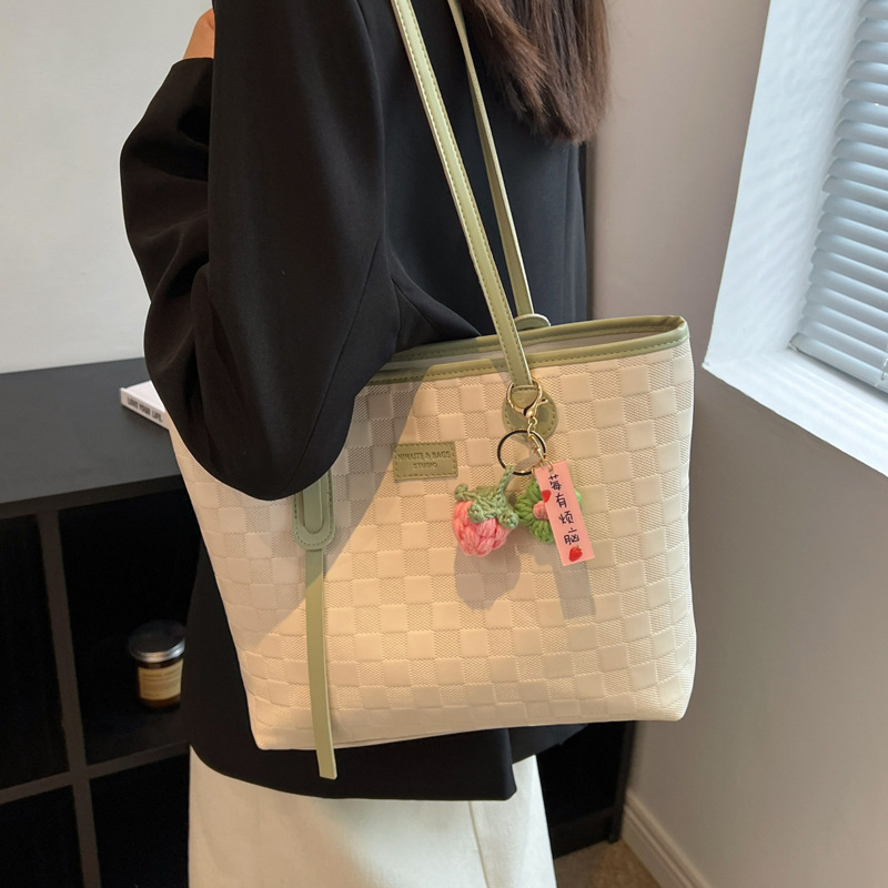 Large bag Women Spring/Summer 2025 New style fashionable single-shoulder bag, suitable for college students, commuting tote handbag with large capacity Specification drawing