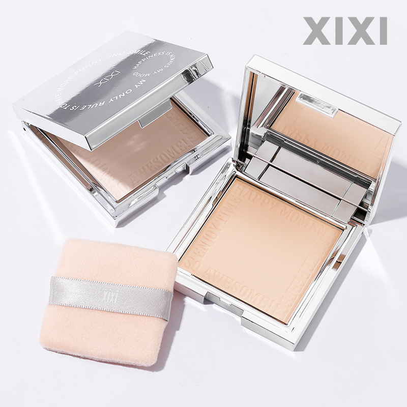 XIXI Light Cream Soft Focus Powder Compact is clear, long-lasting, and sets the makeup. The loose powder is fine, waterproof, and comes with a mirror powder puff Application Scenario