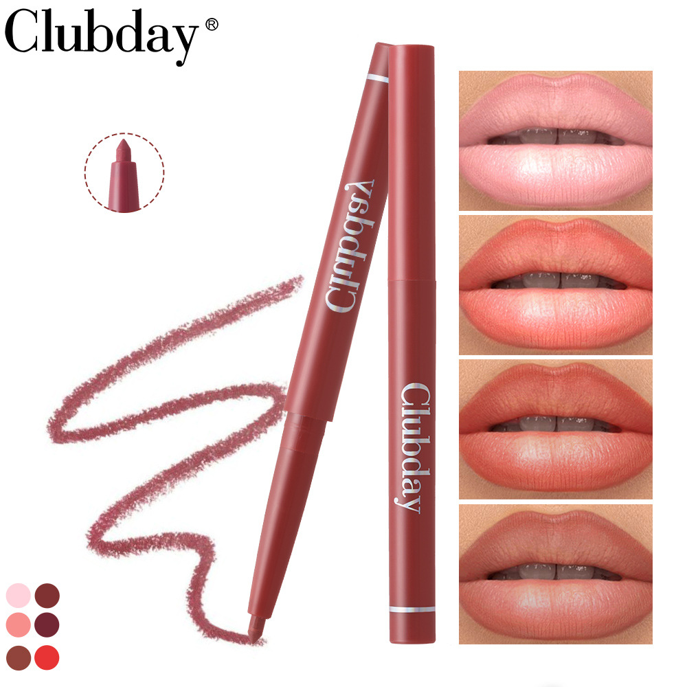 Clubday Matte matte nude lip liner Pen is a cross-border bestseller. Wholesale of long-lasting waterproof rotating lipstick pen details Picture
