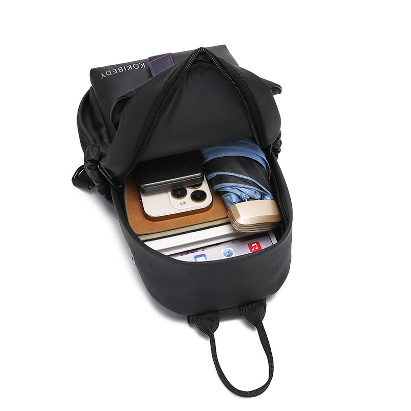 Casual single-shoulder backpack, fashionable cross-border men's chest bag, water-resistant crossbody bag, business bag, multi-functional men's bag, trendy brand Item Picture