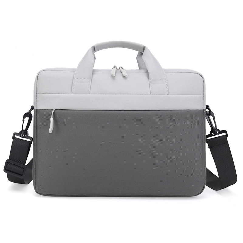 Simple laptop bag, shockproof airbag, laptop shoulder bag, large-capacity business crossbody bag, briefcase Item Picture