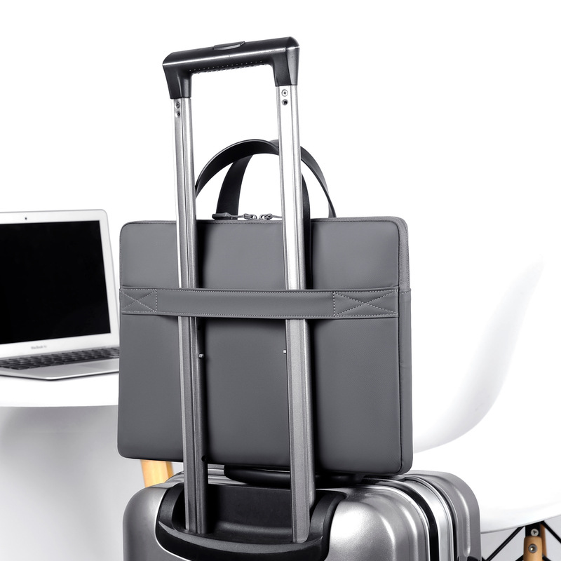 Ultra-thin leather film Laptop bag, 14-inch and 15.6-inch tablet notebook inner bag, single-shoulder bag, laptop bag details Picture