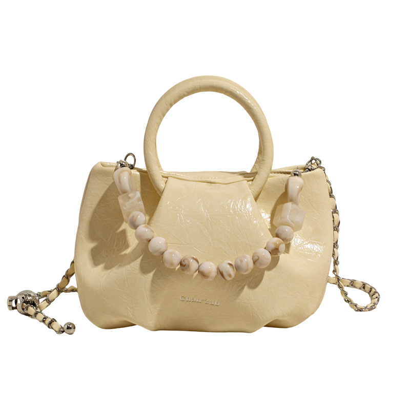 A stylish and trendy beaded bag for women, a new summer chain crossbody cloud bag for women in 2025 Item Picture