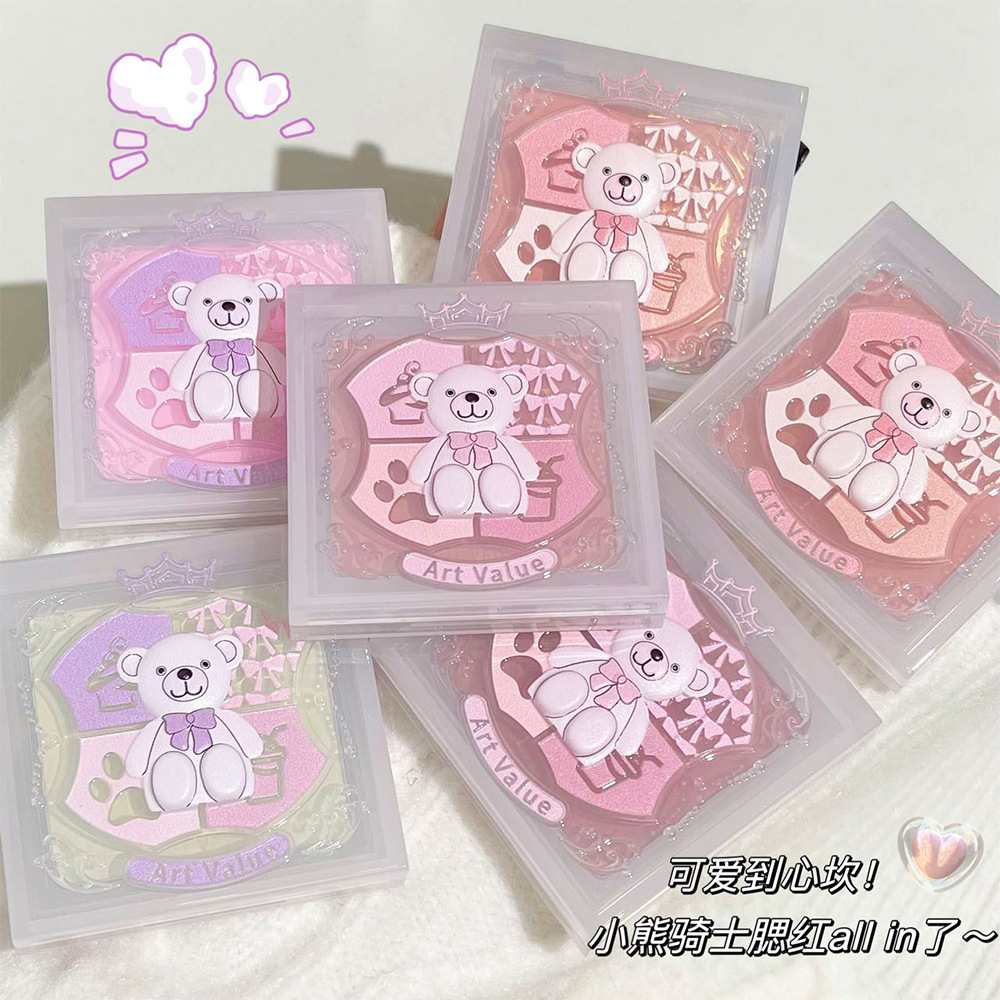 Art Value Bear Knight Monochrome Blush Naturally brightens and smoothens, Fine and sparkling Blush Purple, wholesale at affordable prices full figure