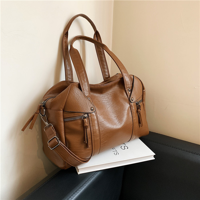 European and American cross-border fashion women's bag 2024 Spring new women's handbag, single-shoulder crossbody bag, simple tote bag full figure