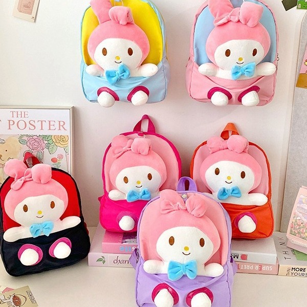 Children's small backpacks for going out, cartoon backpacks for kindergartens, plush toy bags, school bags, birthday gifts for 1-3 years old Specification drawing